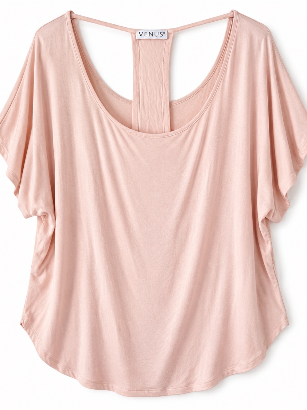 Venus Activewear Soft Blush Women's Scoop Neck Top